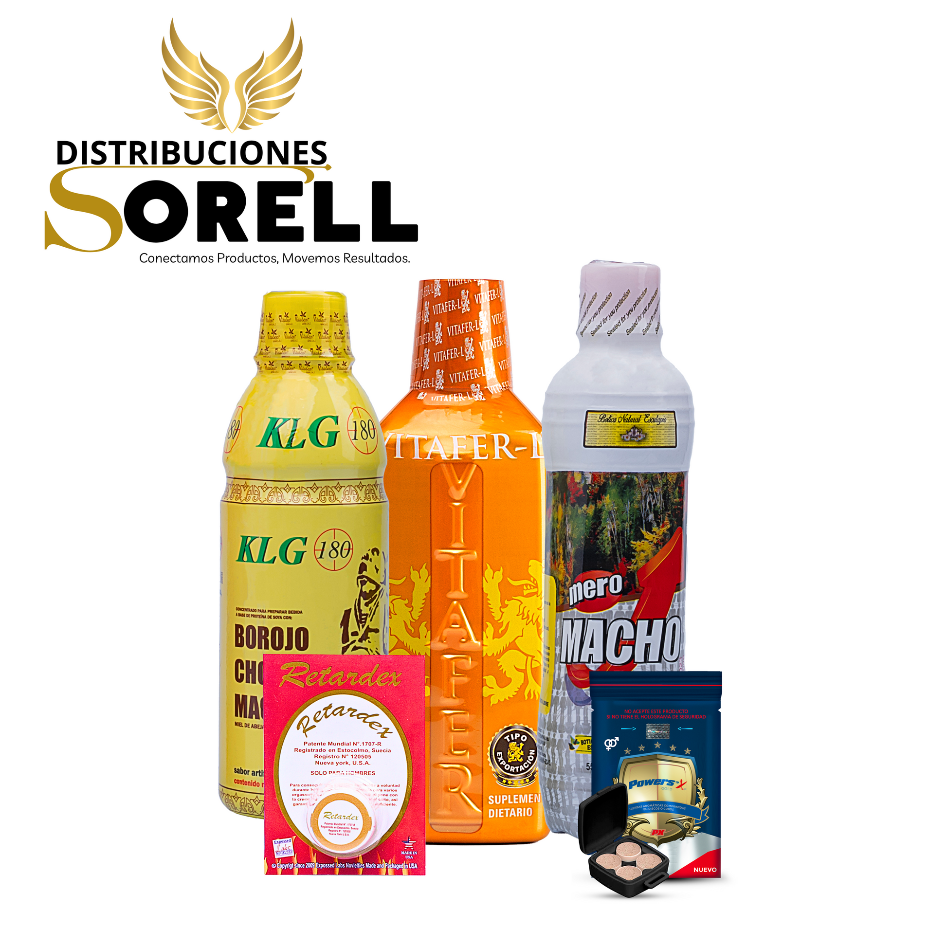 COMBO KLG+VITAFER+MERO MACHO+RETARDEX+POWER SEX