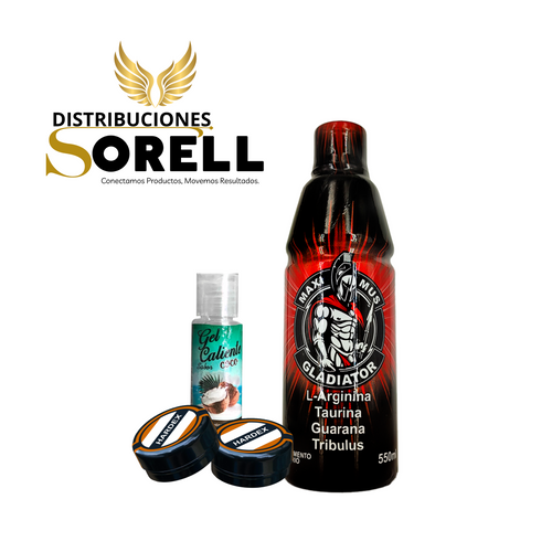 COMBO GLADIADOR+GEL CALIENTESABORES+HARDEX X2